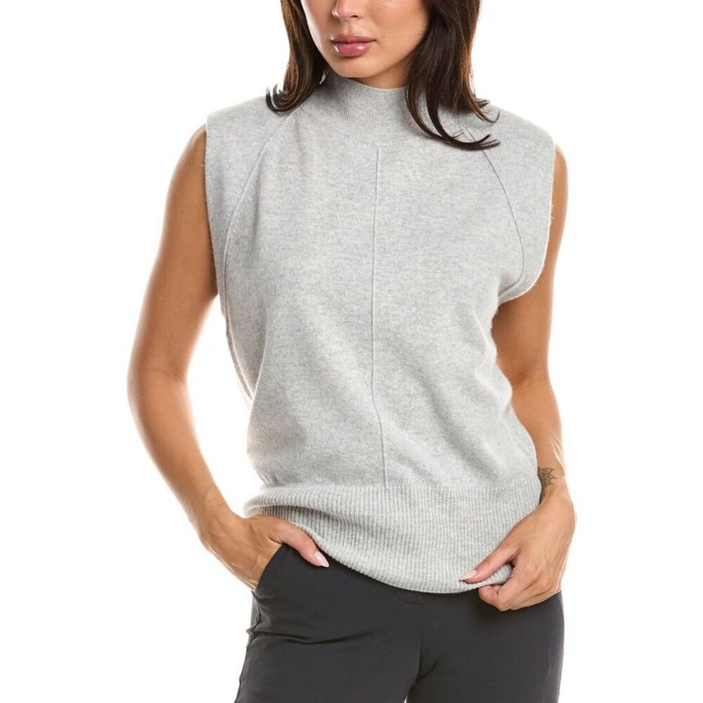 Hugo Boss Womens Futrani Cashmere Top, Gray